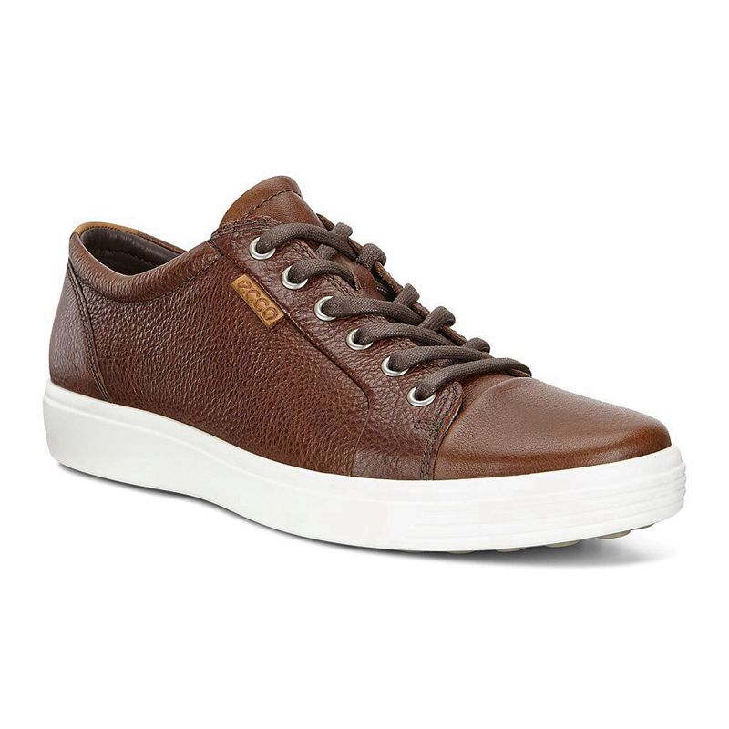 Men Casual Ecco Soft 7 M - Sneakers Brown - India VQGUOI962